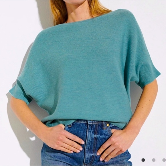 The Reset R Label Green Essential Pullover Oversized Sweater - Picture 1 of 4